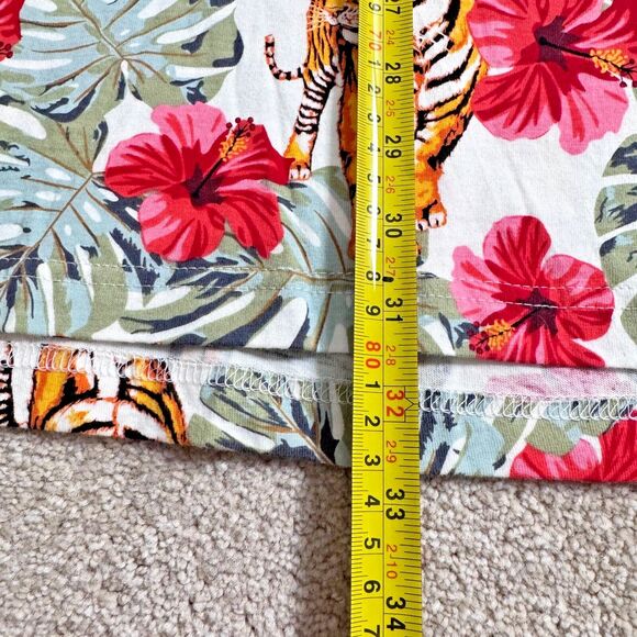 No Boundaries Mens Tee Shirt Floral Aloha Hawaiian Tigers Hibiscus Ti Leaf XL - Picture 12 of 16